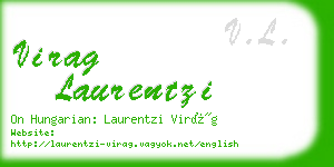 virag laurentzi business card